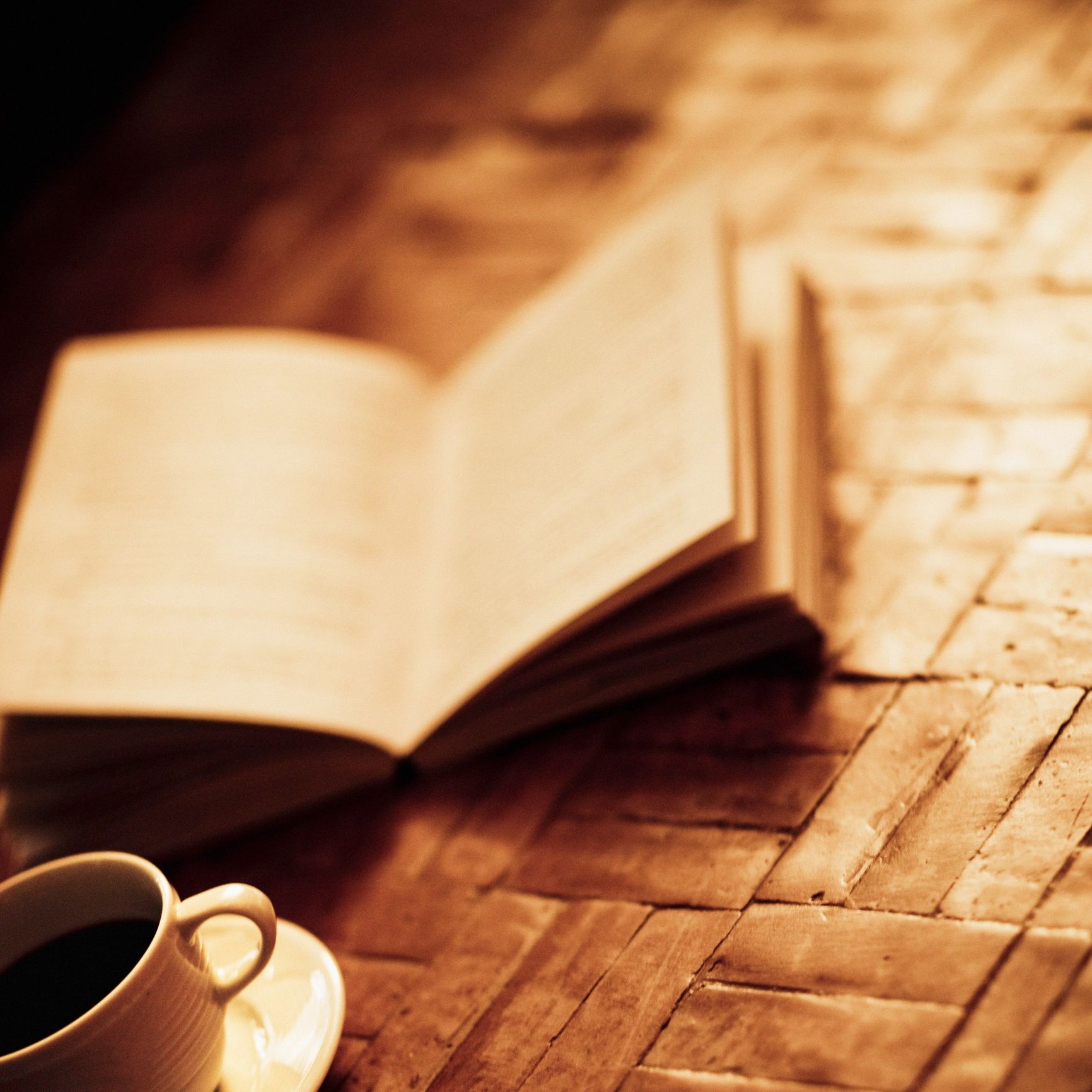 open book and coffee minimalist